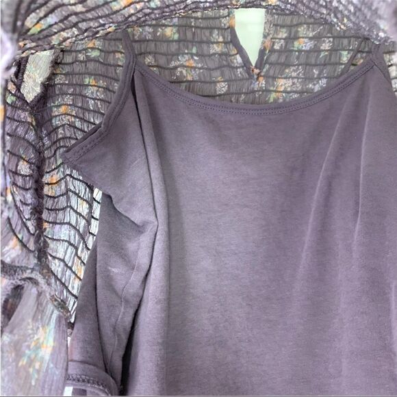 AEO Chiffon Smocked Floral Bell Sleeve Top - Picture 8 of 8